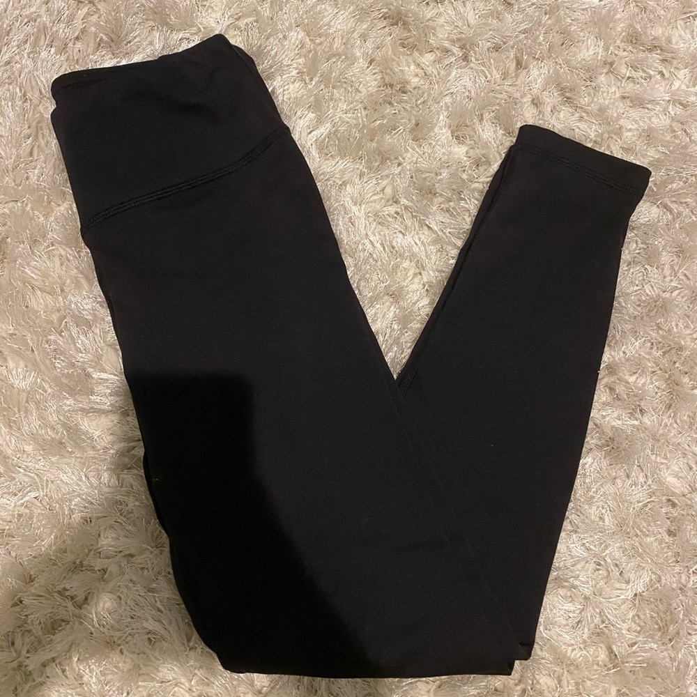 90 degree full length high waisted black leggings